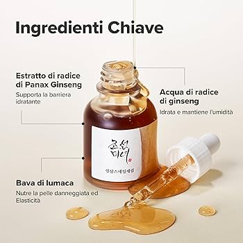 Beauty Of Joseon Siero Rivitalizzante al Ginseng e Bava di Lumaca 30 Ml