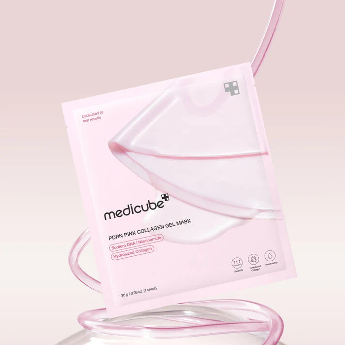 Medicube 4 Maschere in Gel al Collagene Rosa Salmon DNA PDRN - Maschera Viso Notturna