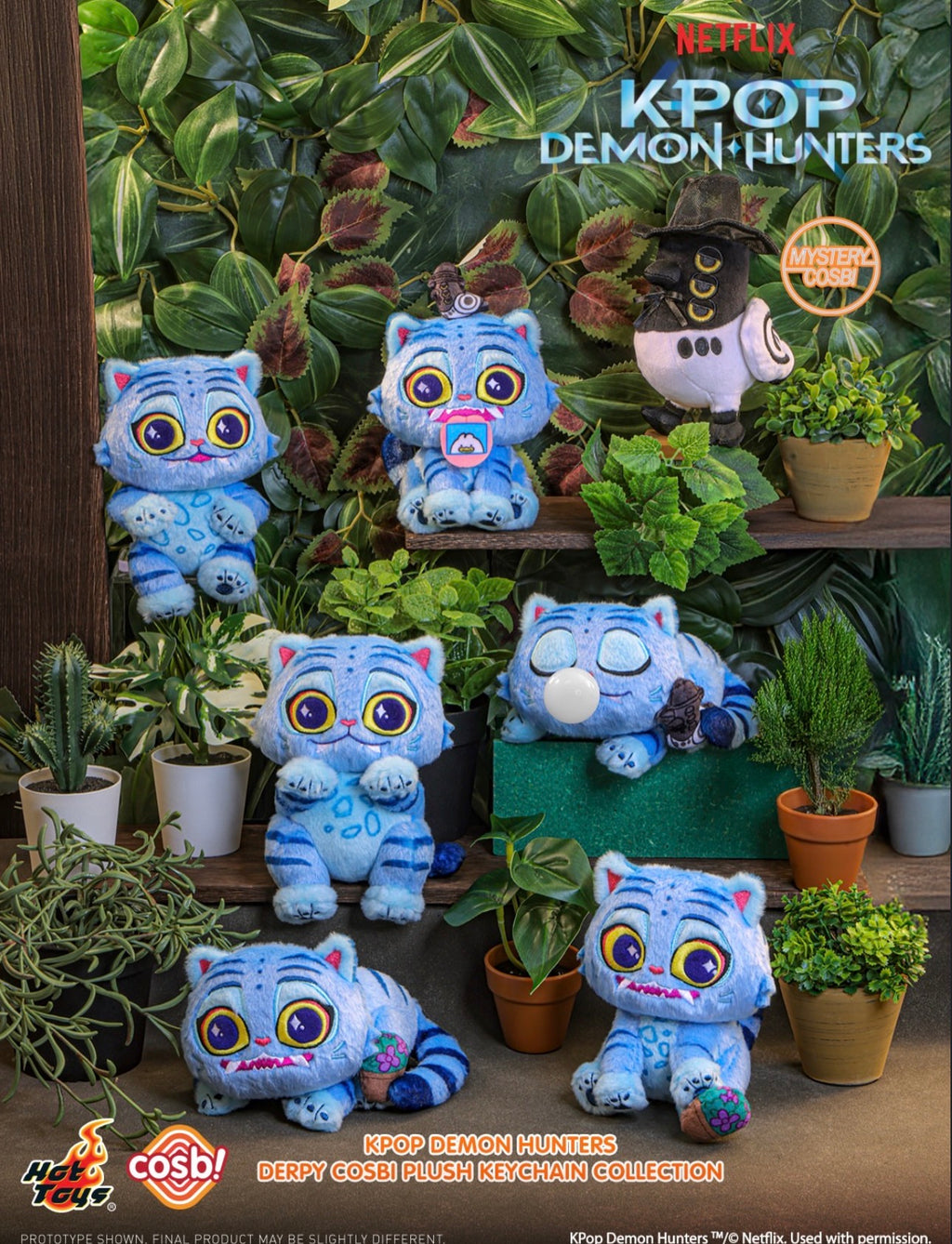 COSBI KPOP DEMON HUNTERS OFFICIAL DERPY PLUSH KEYRING