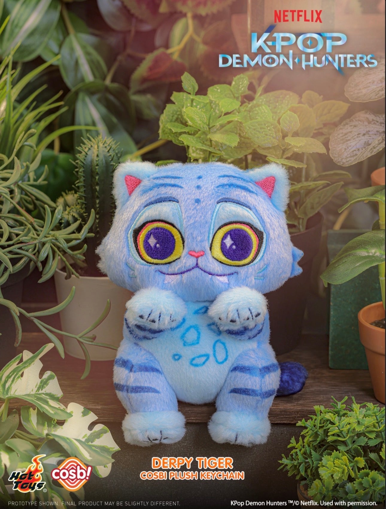 COSBI KPOP DEMON HUNTERS OFFICIAL DERPY PLUSH KEYRING