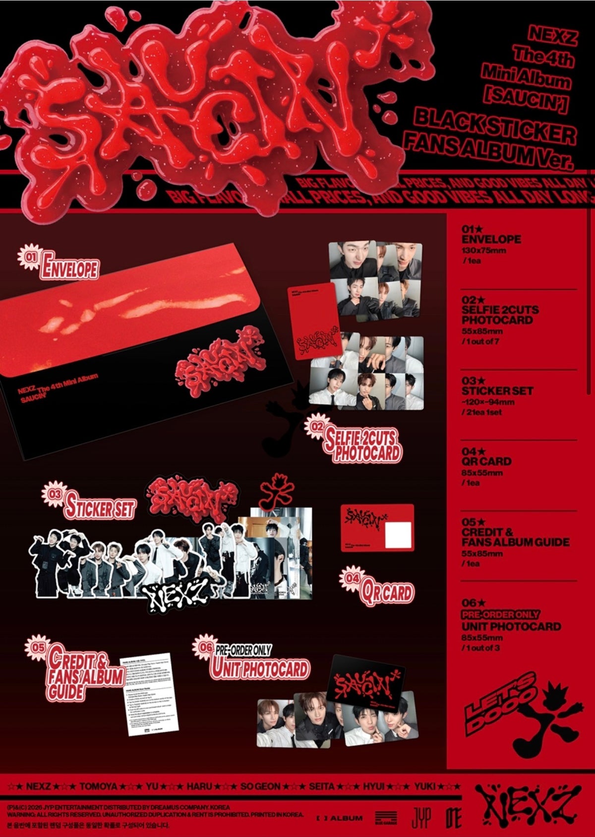 NEXZ – The 4th Mini Album [SAUCIN’] (STICKER FANS ALBUM Ver.)