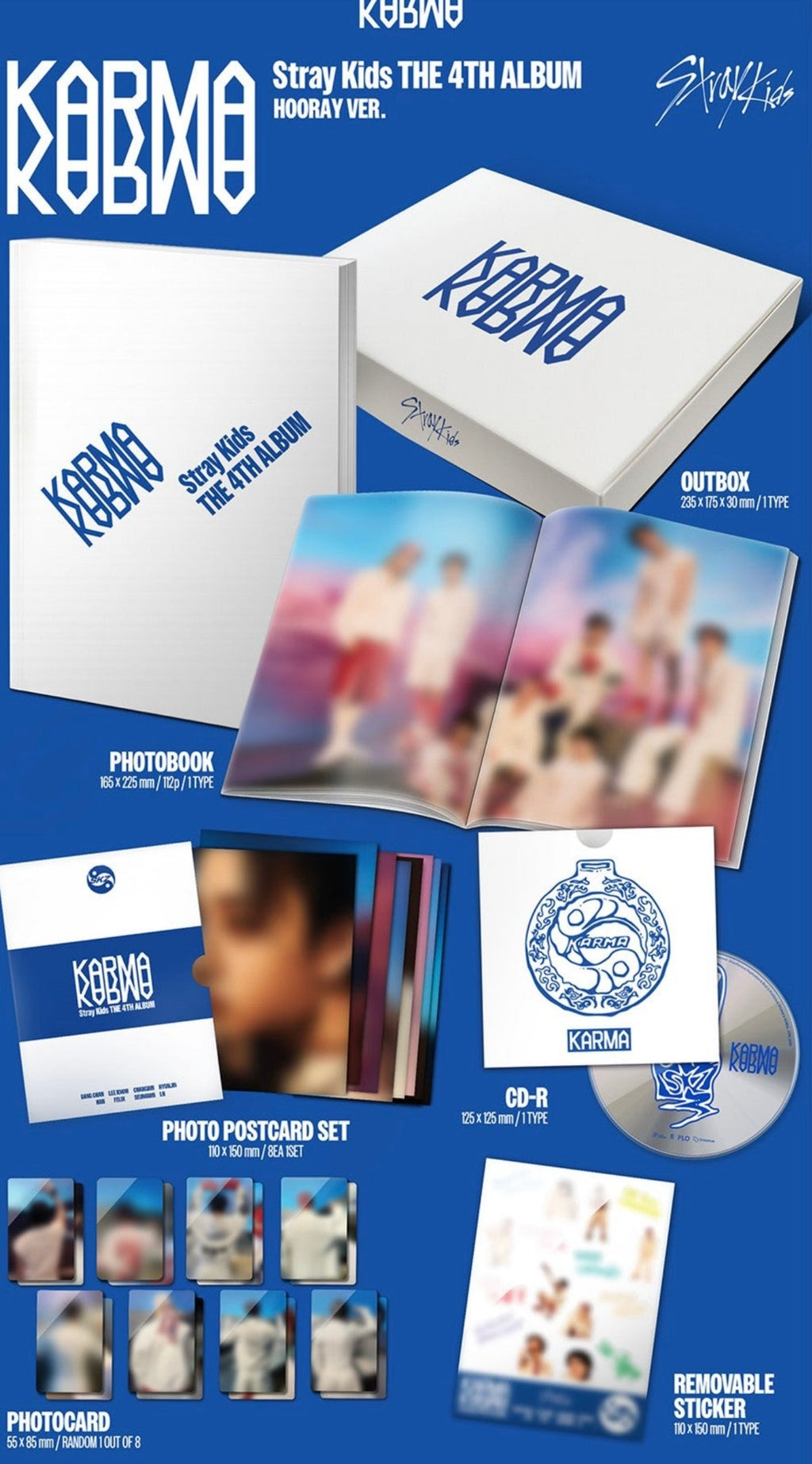 Stray Kids – The 4th Full Album [KARMA] (CEREMONY VER., HOORAY VER.)