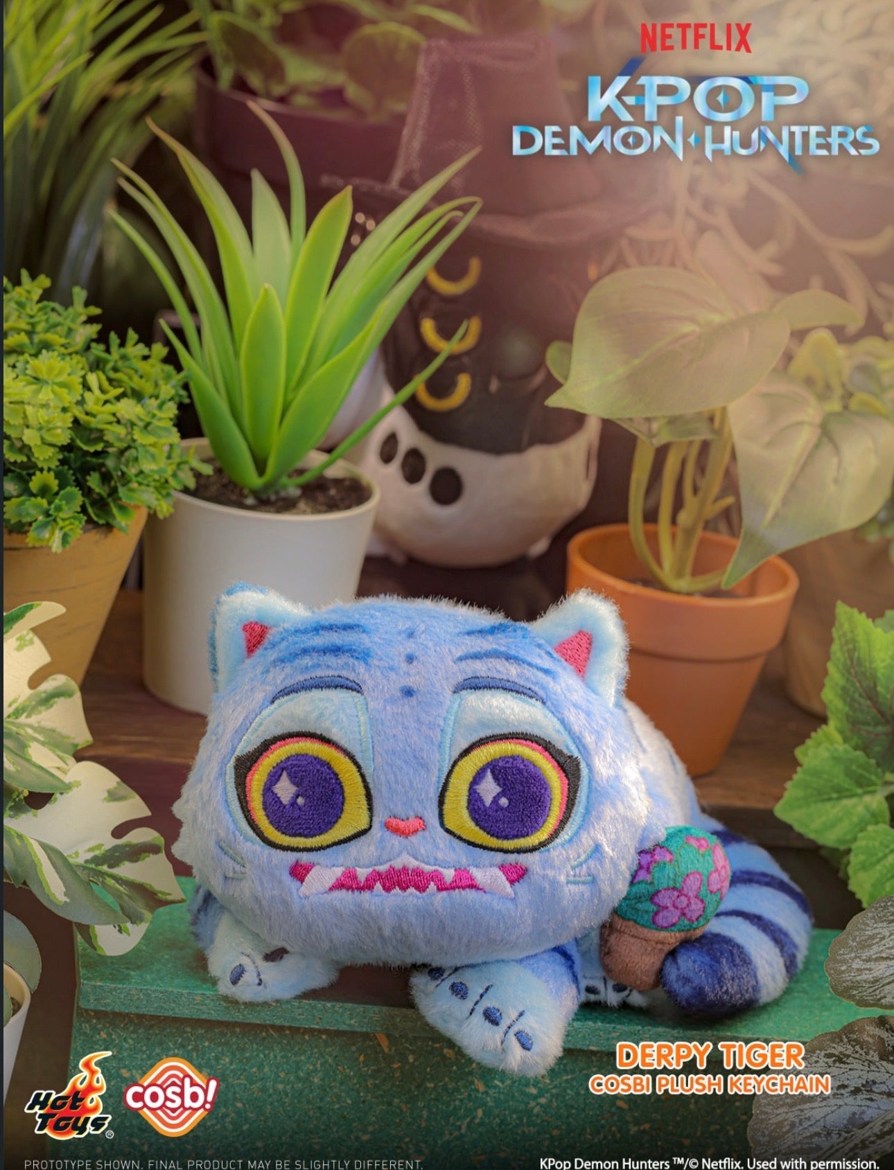 COSBI KPOP DEMON HUNTERS OFFICIAL DERPY PLUSH KEYRING