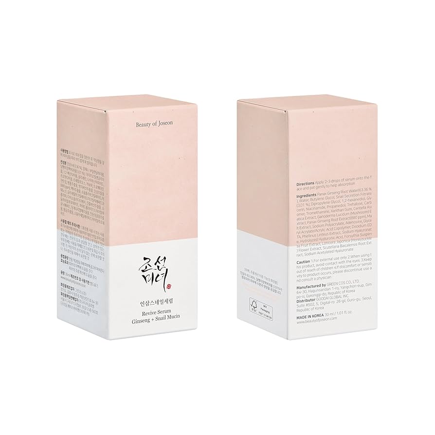Beauty Of Joseon Siero Rivitalizzante al Ginseng e Bava di Lumaca 30 Ml