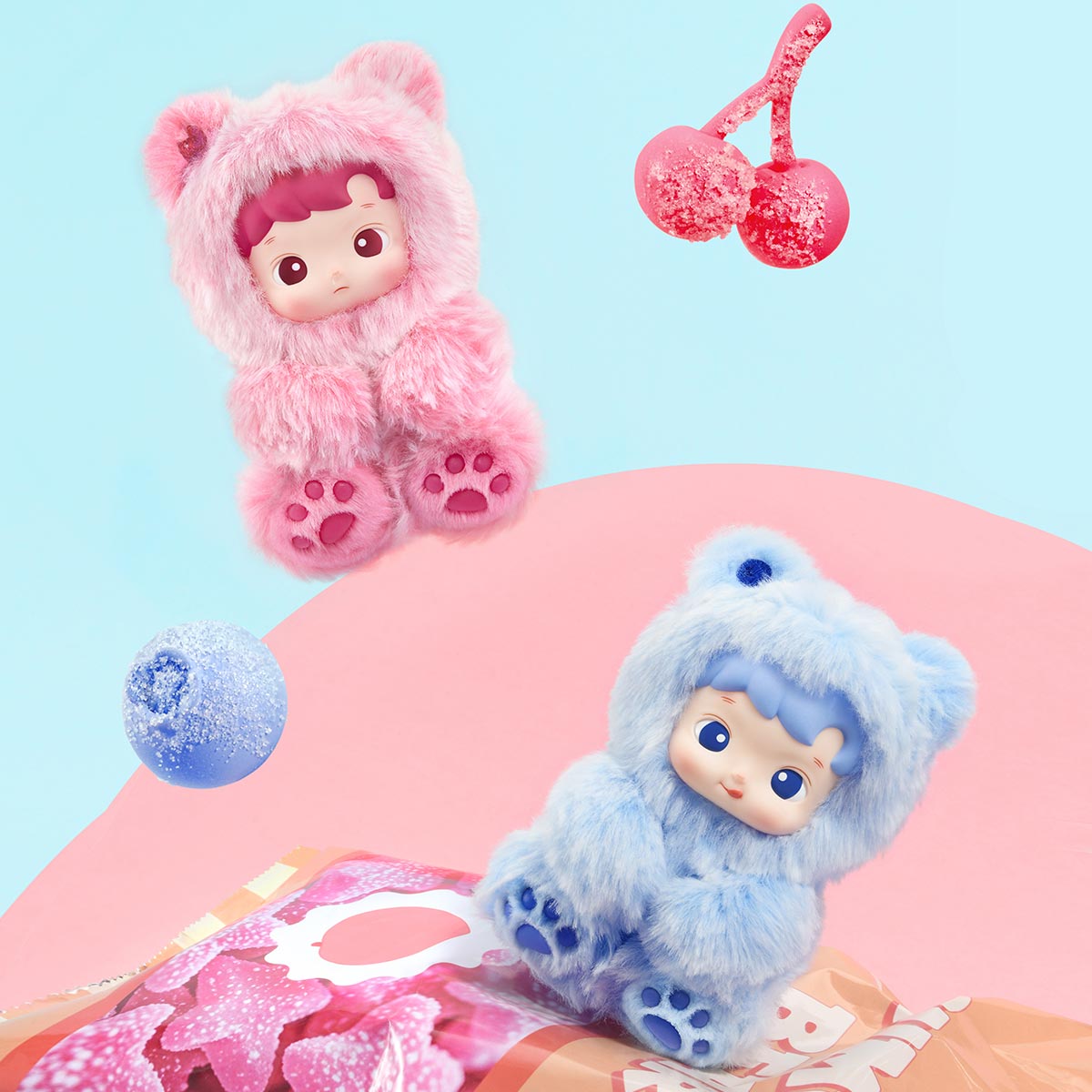 Pop Mart HACIPUPU Gummy Bear Series - Vinyl Plush Pendant Blind Box - Neko Pop