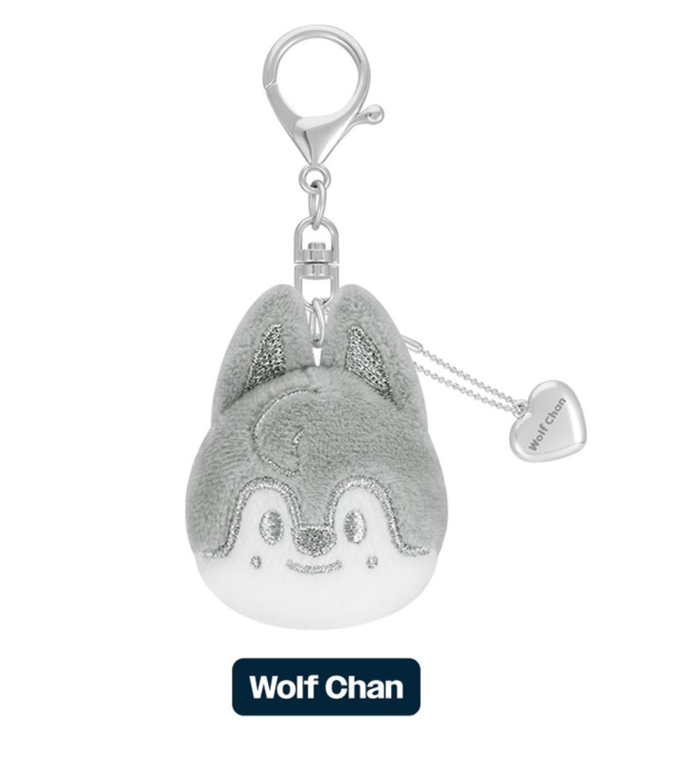 Stray Kids dominATE : celebrATE MD SKZOO FACE KEYRING SILVER Ver.