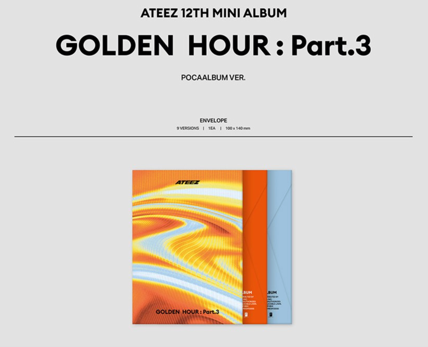 ATEEZ – 12th Mini Album [GOLDEN HOUR : Part.3] (POCAALBUM VER.)