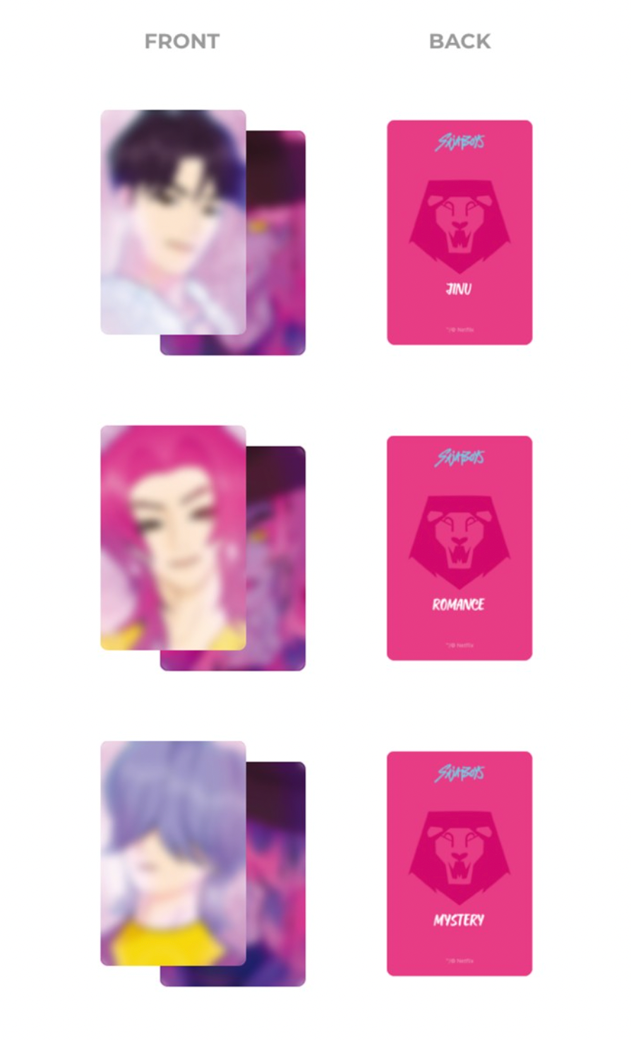 KPOP DEMON HUNTERS OFFICIAL MD Lenticular Photocard Set