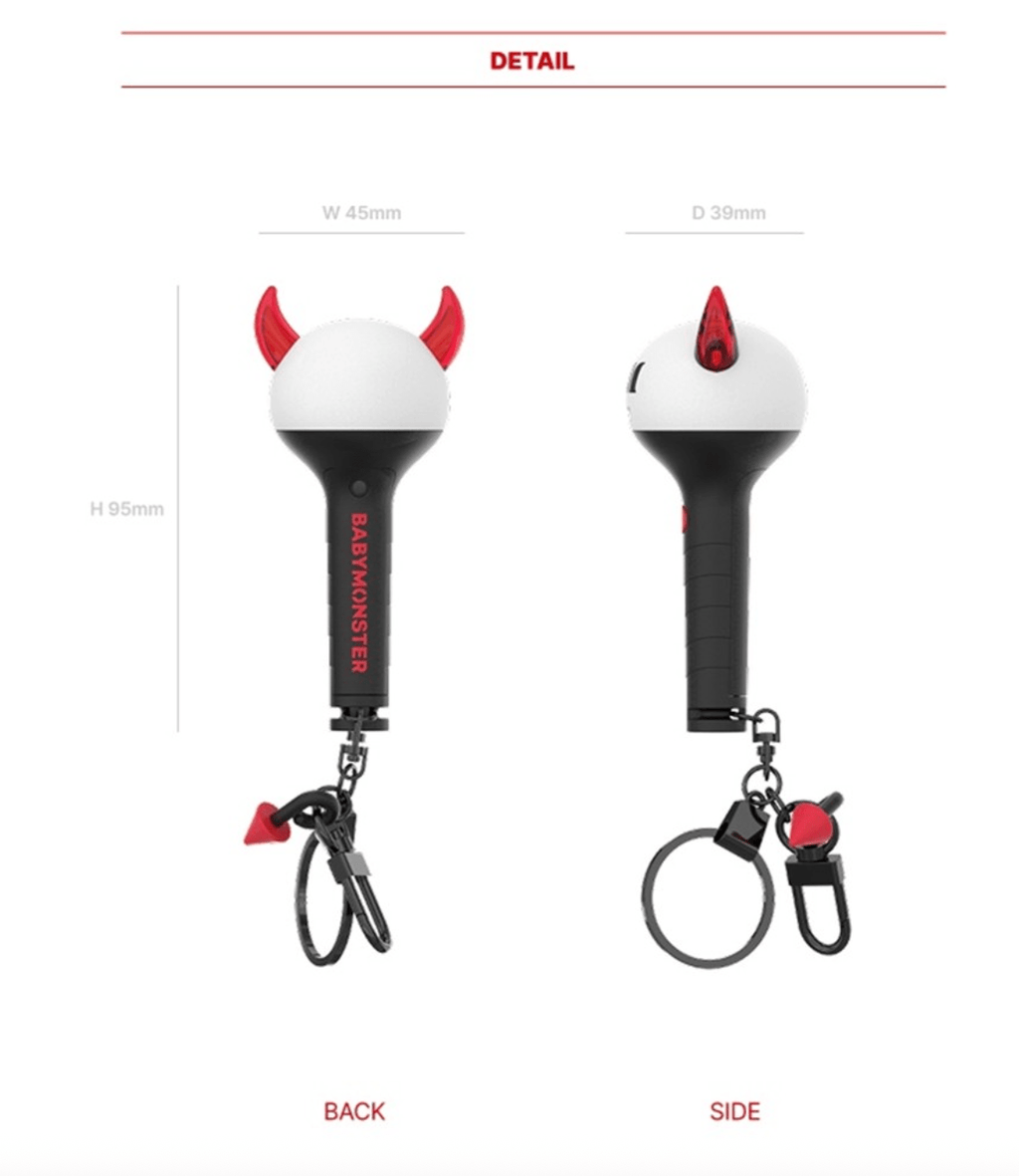 BABYMONSTER OFFICIAL LIGHT STICK KEYRING - Neko Pop