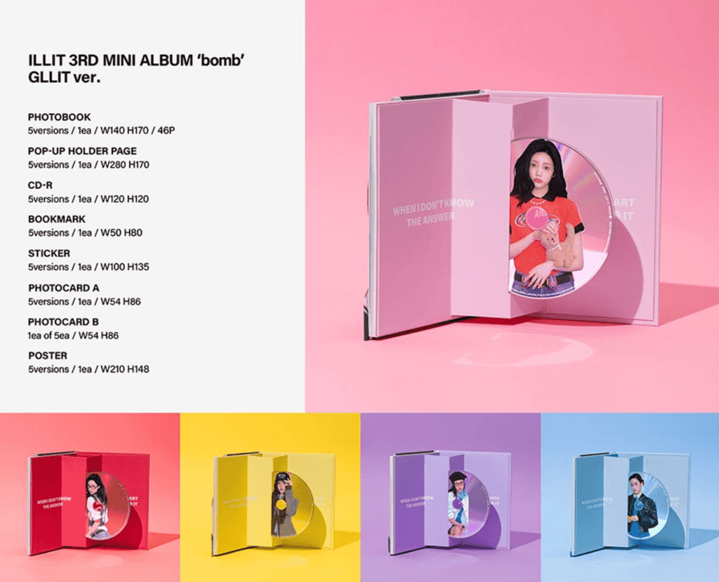 ILLIT – 3rd Mini Album [bomb] (GLLIT ver.) - Neko Pop