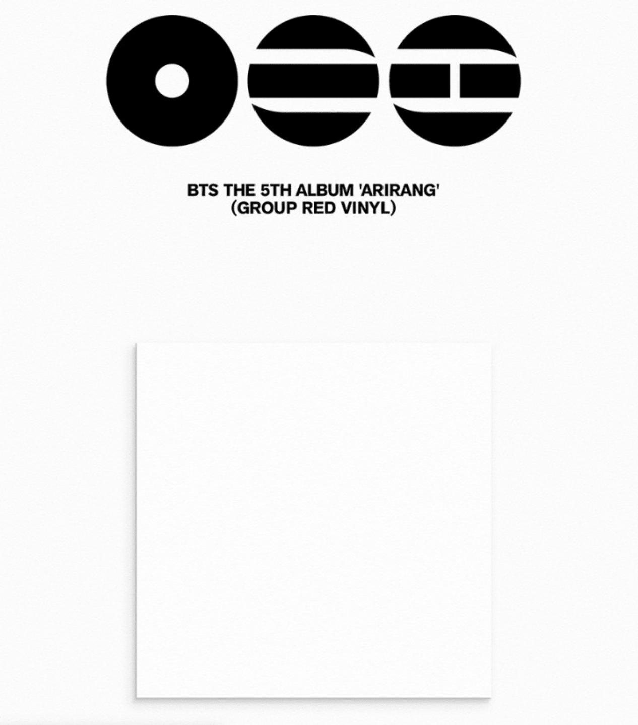 BTS – The 5th Album [ARIRANG] (Standard Vinyl Ver.) - RANDOM - Neko Pop