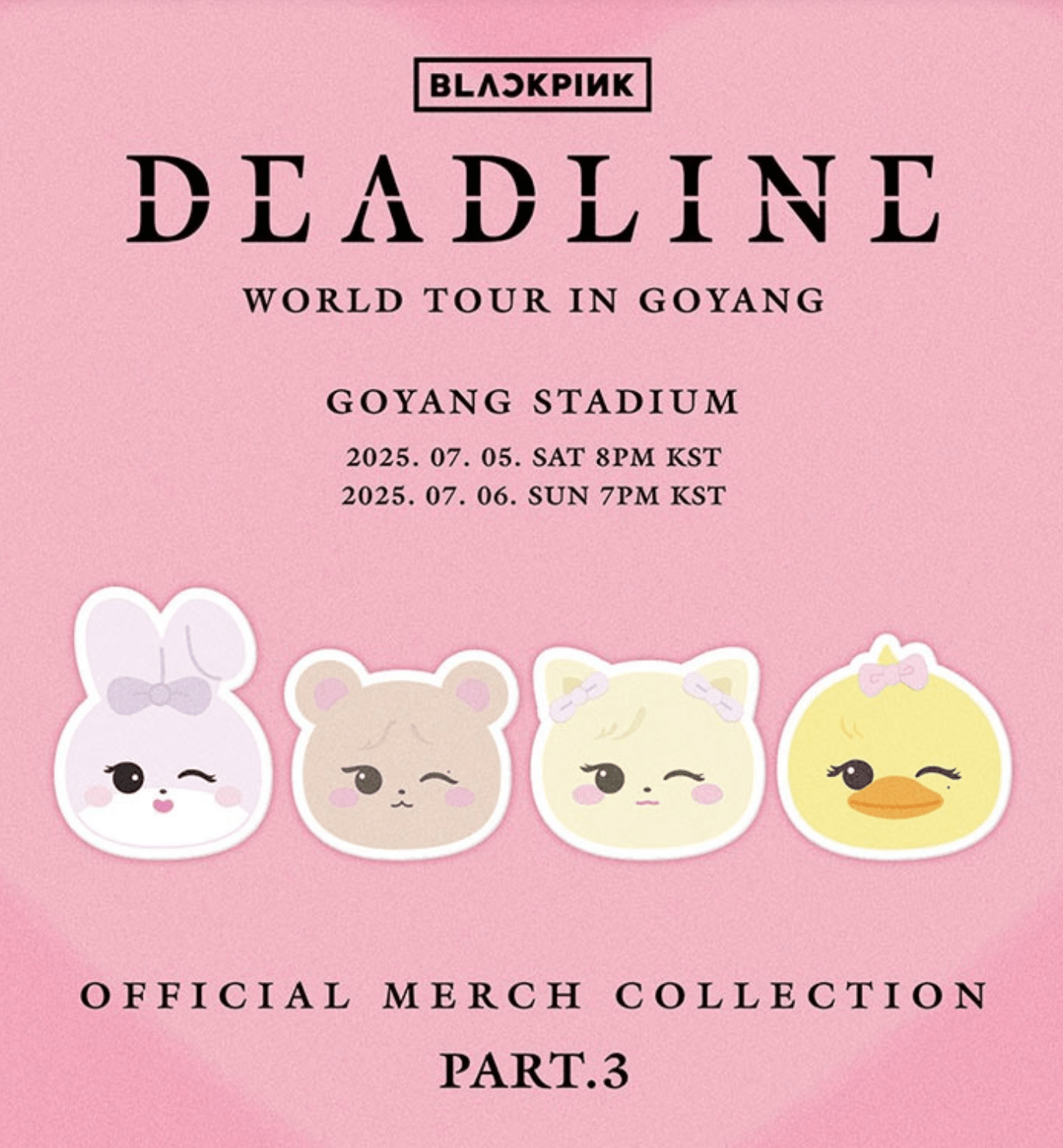 BLACKPINK - DEADLINETOUR CHARACTER LIGHT STICK AIRTUBE KEYRING - Neko Pop