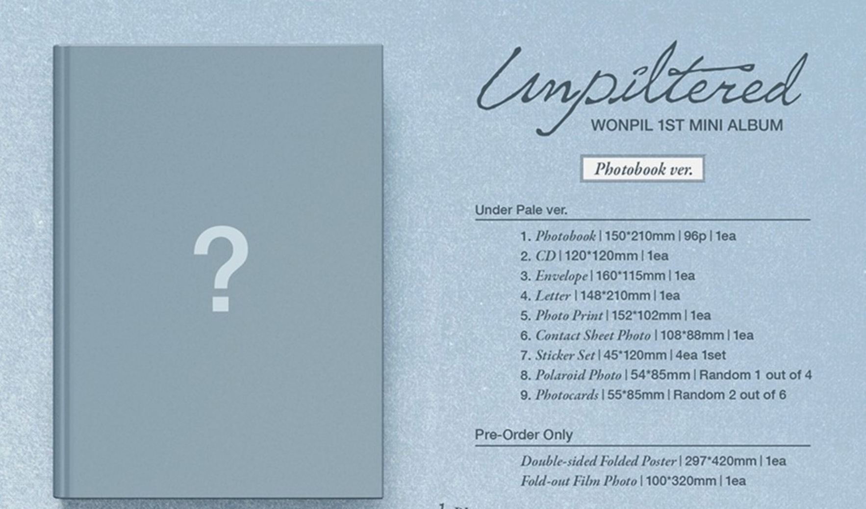 DAY6 WONPIL – 1ST MINI ALBUM [Unpiltered] (Photobook)