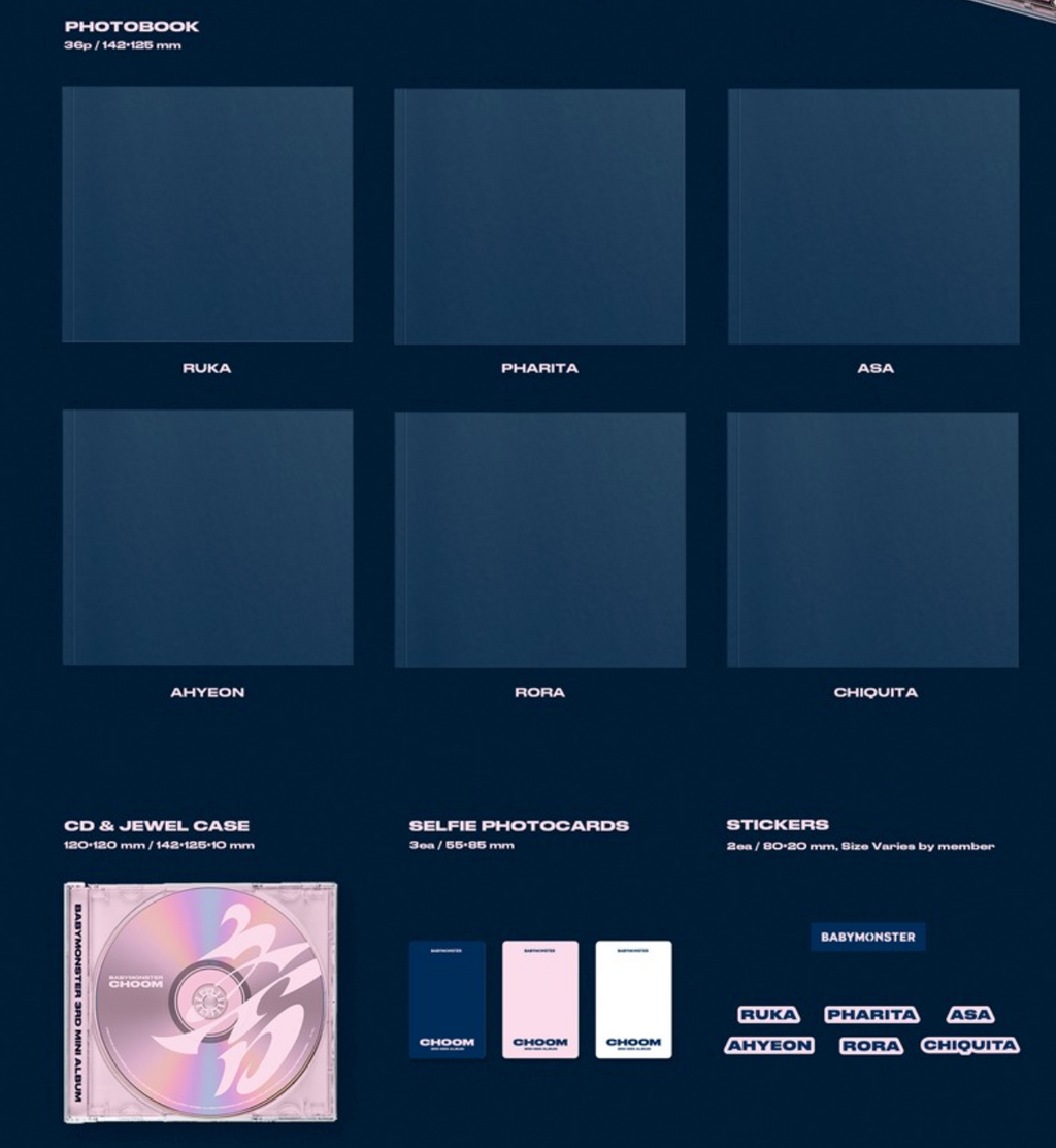 BABYMONSTER – 3rd MINI ALBUM [CHOOM] (Jewel Ver.) (Member Ver.)