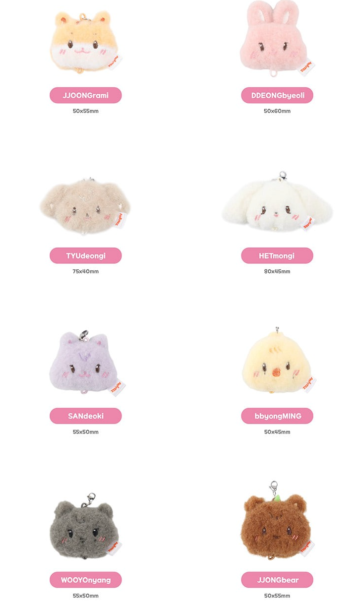 LINKABLE FACE KEYRING (RANDOM) ATEEZ X ANITEEZ POP-UP STORE ANITEEZ IN COLOR MD