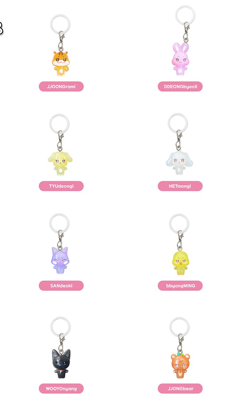 LINKABLE FACE KEYRING (RANDOM) ATEEZ X ANITEEZ POP-UP STORE ANITEEZ IN COLOR MD