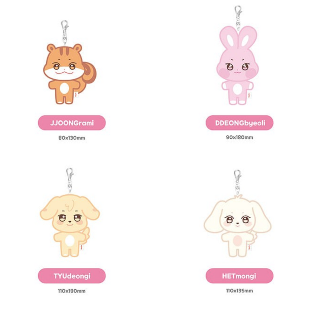 ANITEEZ PLUSH KEYRING ATEEZ X ANITEEZ POP-UP STORE ANITEEZ IN COLOR MD