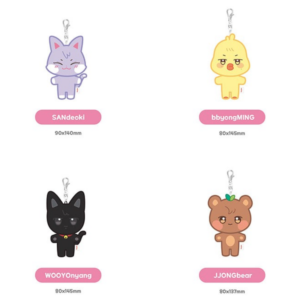 ANITEEZ PLUSH KEYRING ATEEZ X ANITEEZ POP-UP STORE ANITEEZ IN COLOR MD
