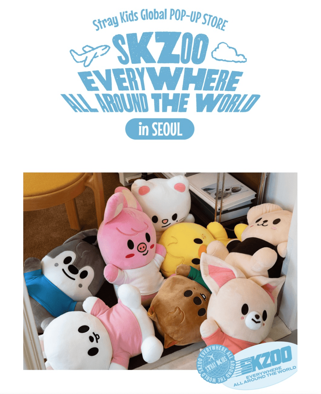 SKZOO PLUSH HUG ME Ver. SKZOO Everywhere All Around The World - Neko Pop