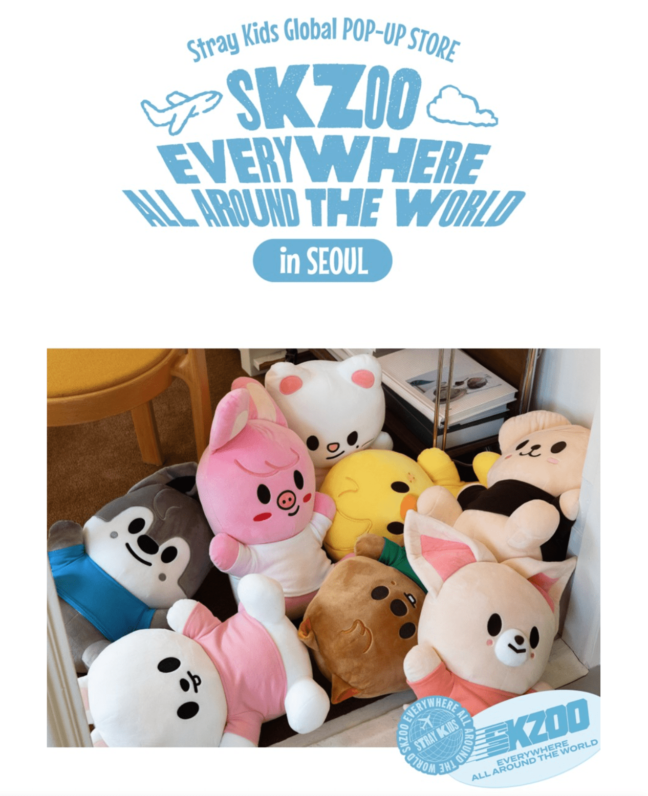 SKZOO PLUSH HUG ME Ver. SKZOO Everywhere All Around The World - Neko Pop