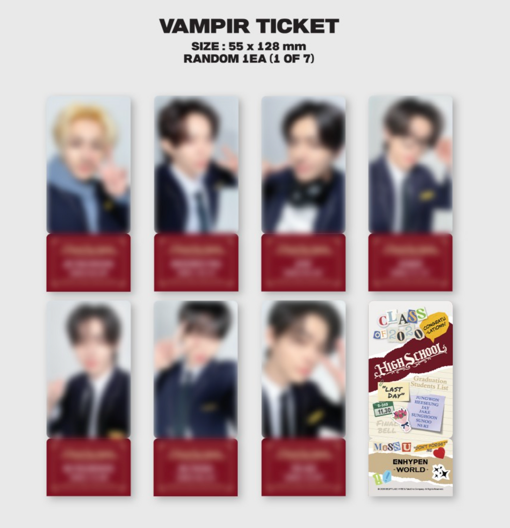 ENHYPEN - WORLD COUPON CARD COLLECTION] HIGH SCHOOL SPECIAL VER.