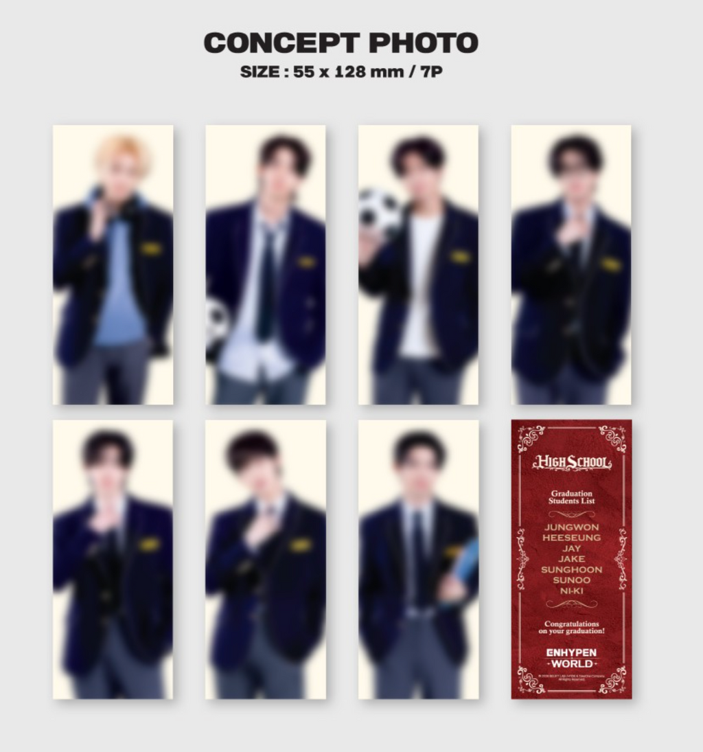 ENHYPEN - WORLD COUPON CARD COLLECTION] HIGH SCHOOL SPECIAL VER.