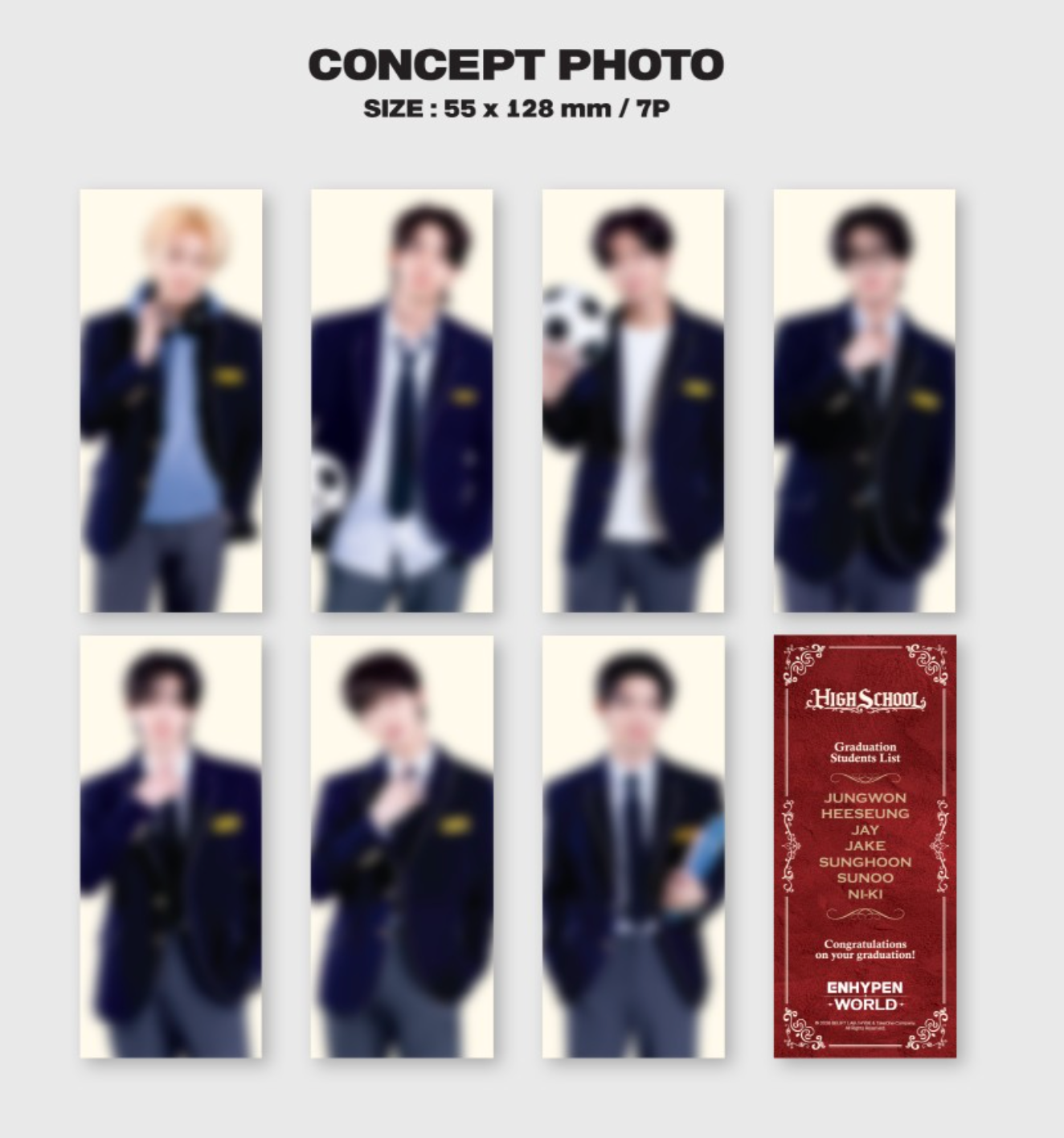 ENHYPEN - WORLD COUPON CARD COLLECTION] HIGH SCHOOL SPECIAL VER.