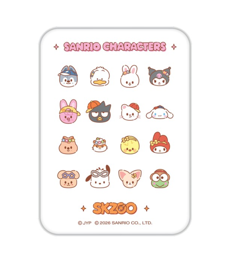 Stray Kids SKZOO X SANRIO CHARACTERS TIN CASE STICKY NOTE SET