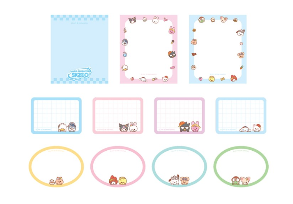 Stray Kids SKZOO X SANRIO CHARACTERS TIN CASE STICKY NOTE SET