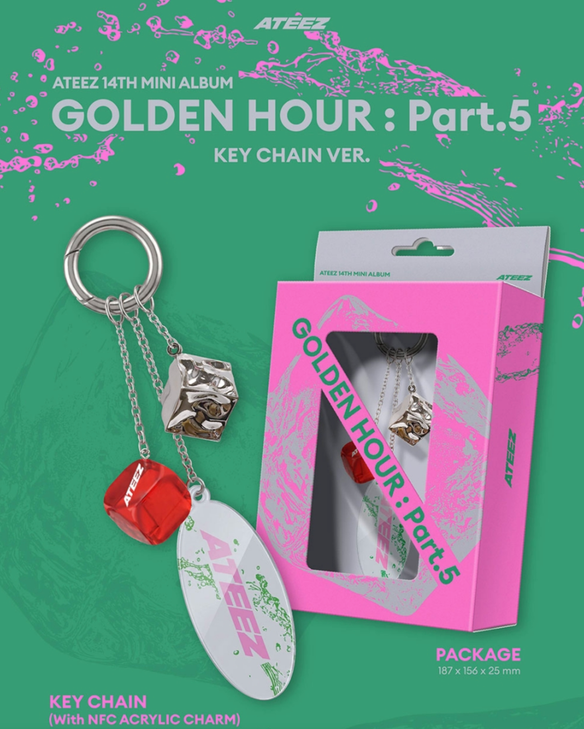 ATEEZ – 14th Mini Album [GOLDEN HOUR : Part.5] (Key Chain Ver.)