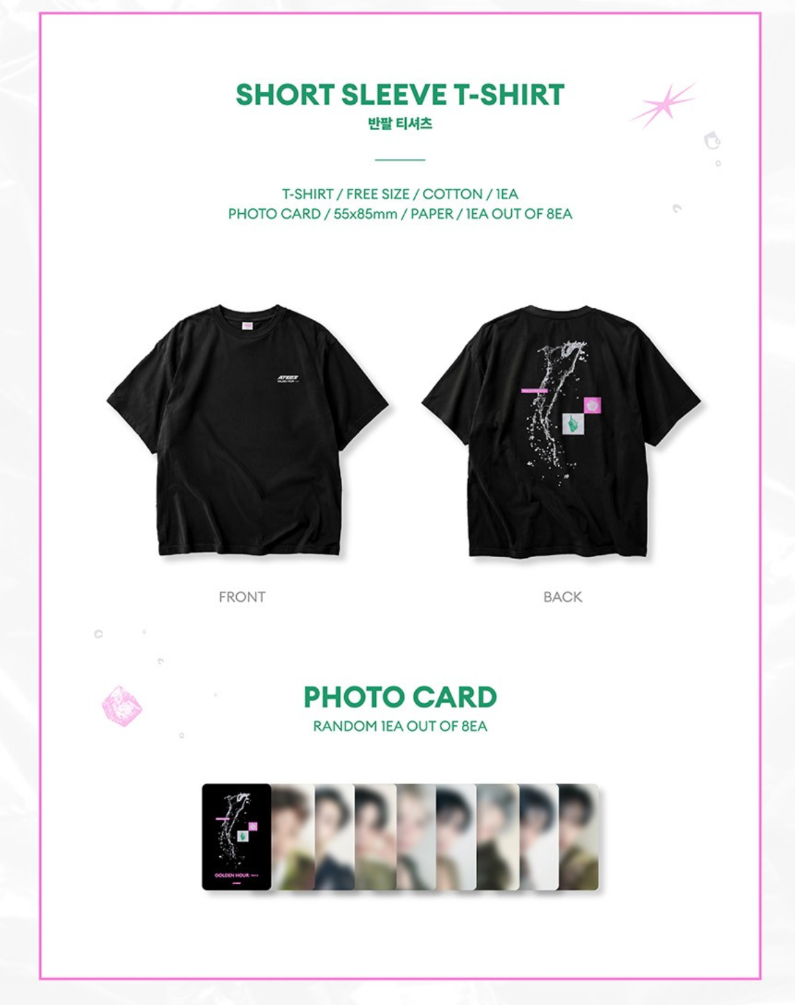ATEEZ GOLDEN HOUR : Part.5 MD SHORT SLEEVE T-SHIRT A