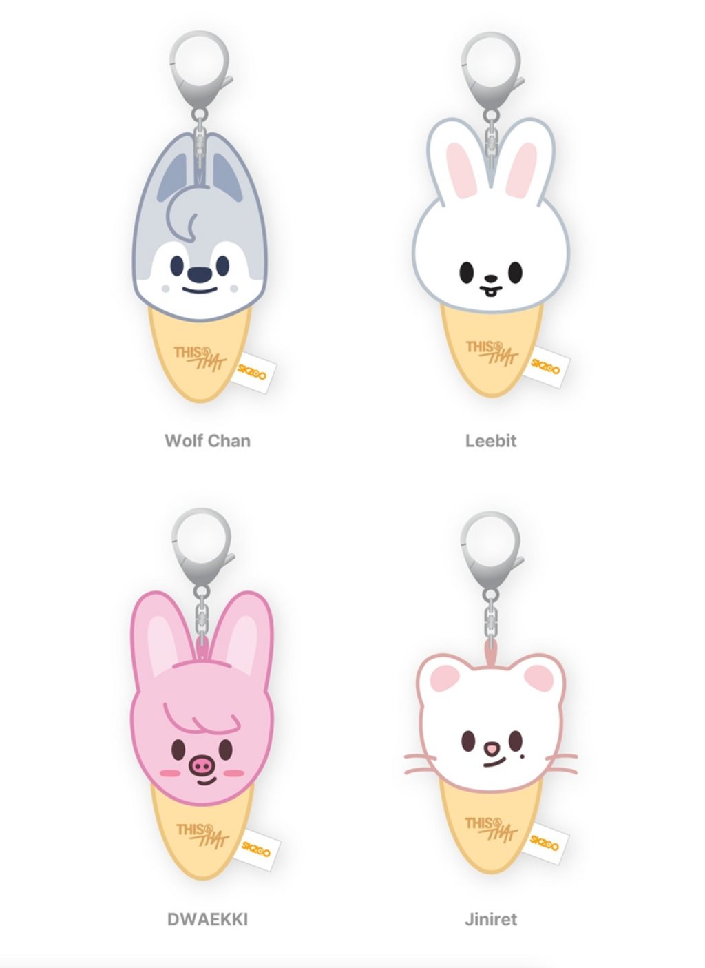PLUSH KEYRING ICECREAM Ver. Stray Kids THIS & THAT MD