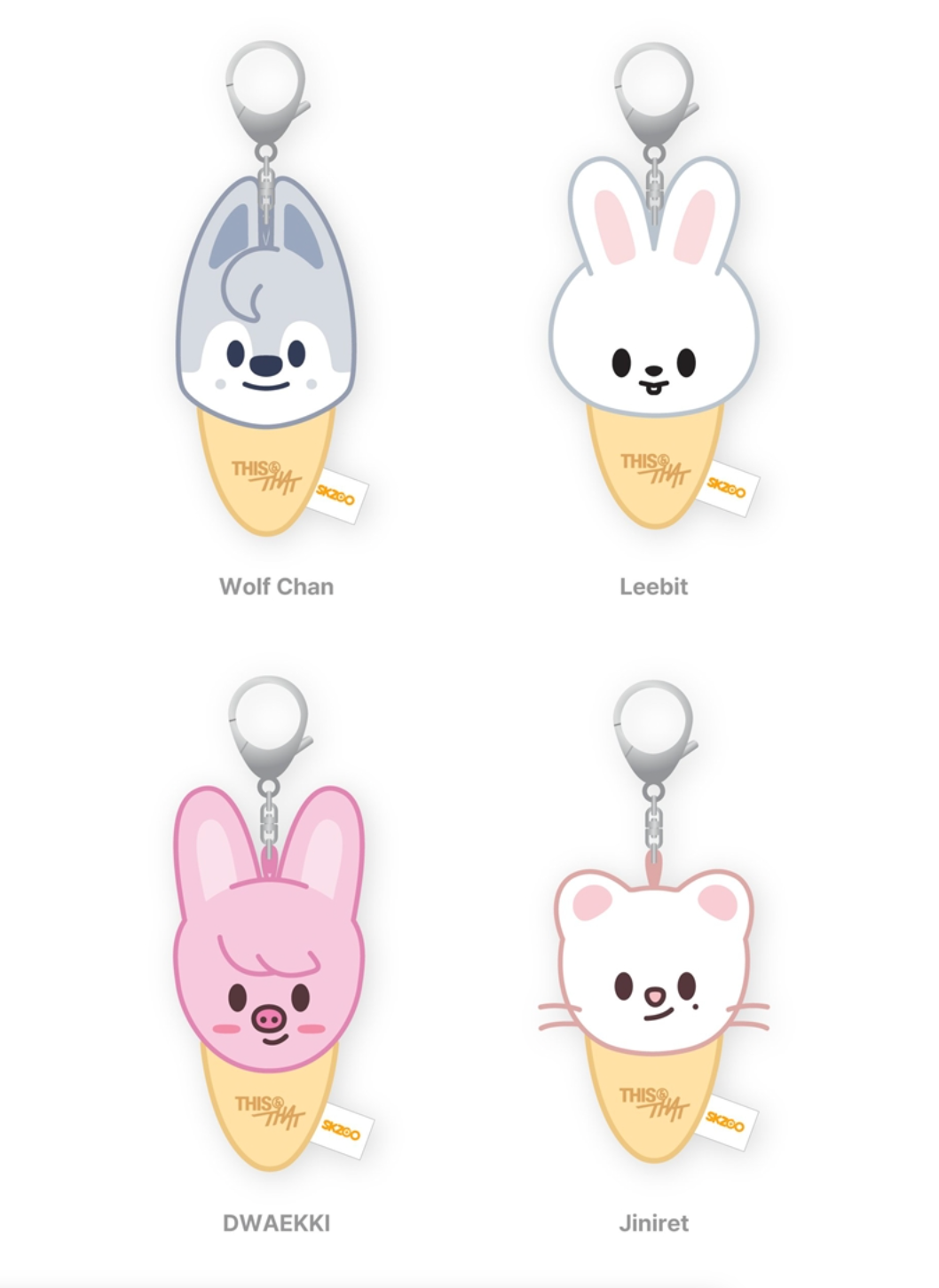 PLUSH KEYRING ICECREAM Ver. Stray Kids THIS & THAT MD