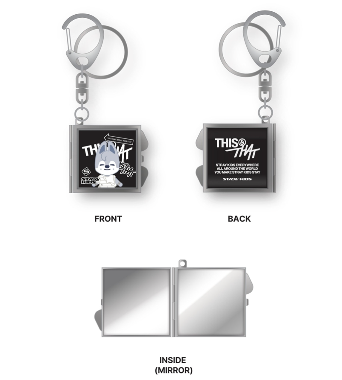 SKZOO MIRROR KEYRING Stray Kids THIS & THAT MD