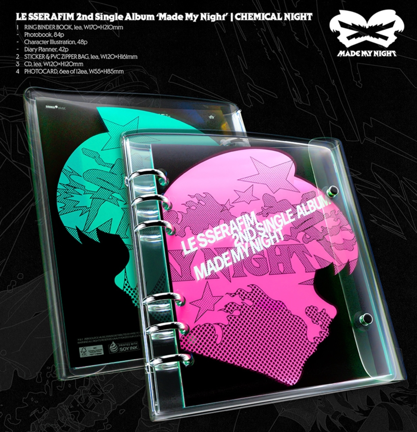 LE SSERAFIM – 2nd Single Album [Made My Night] (CHEMICAL NIGHT)
