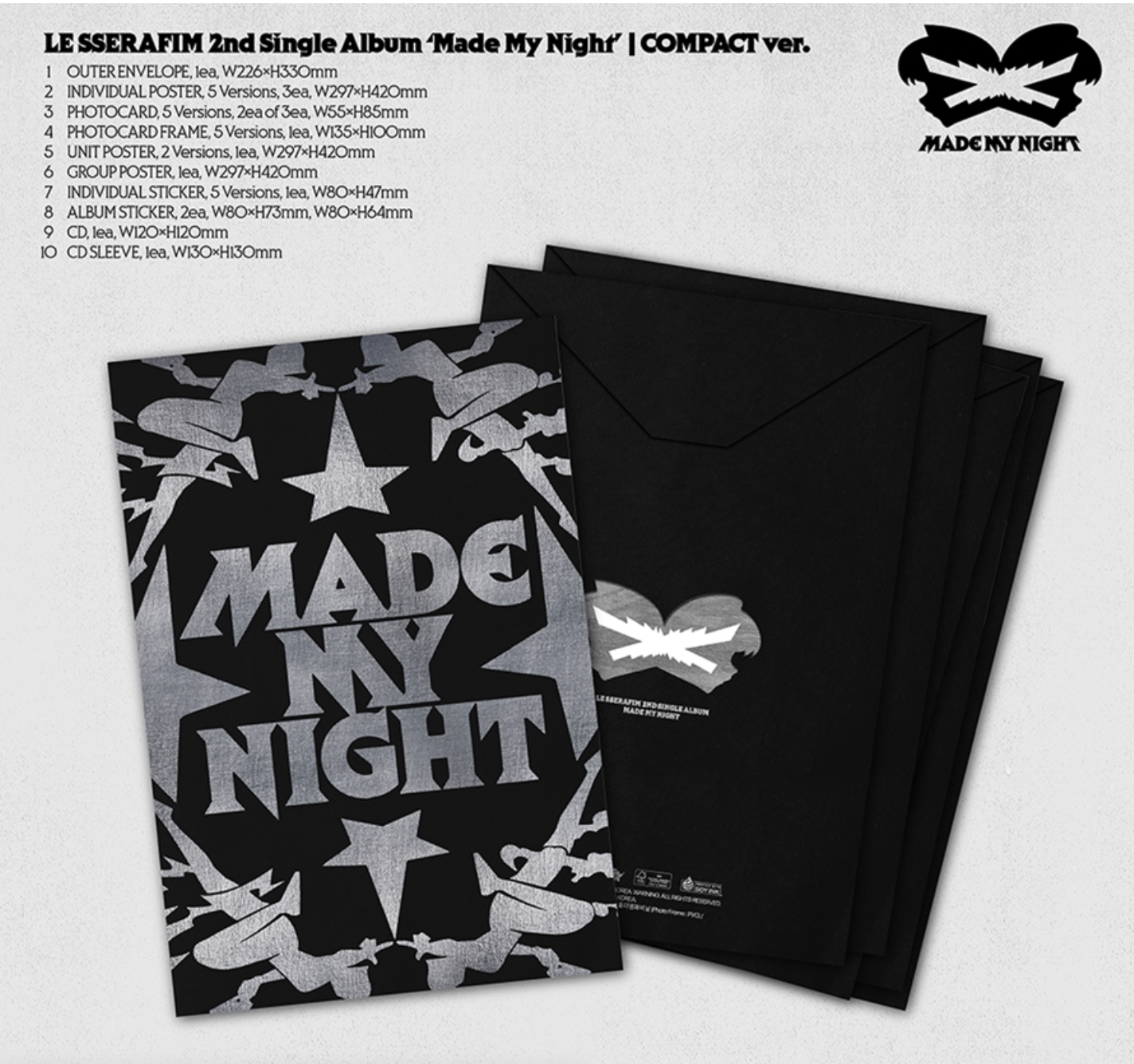 LE SSERAFIM – 2nd Single Album [Made My Night] (COMPACT ver.)