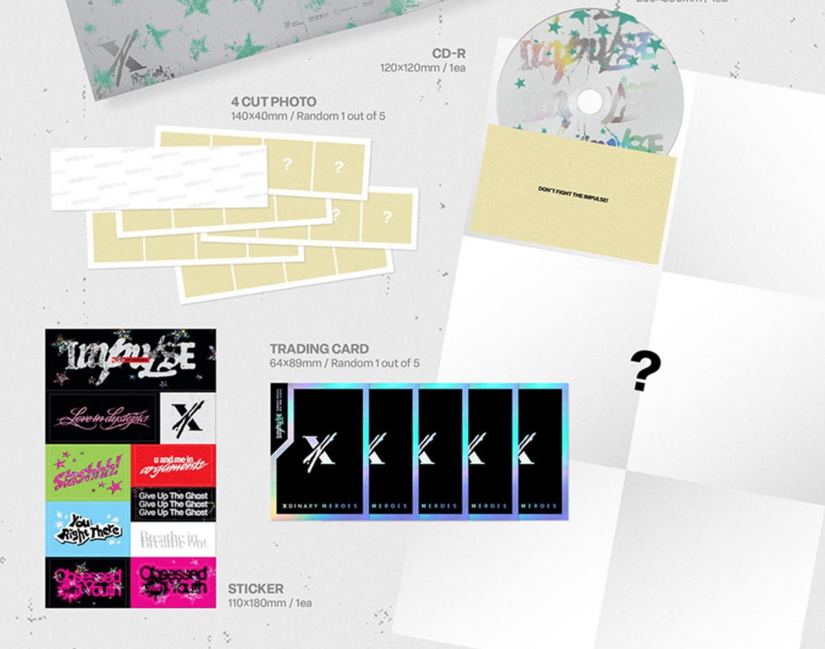 Xdinary-Heroes – 9th Mini Album [IMPULSE] (BACKSTAGE Ver. / Band of Outsiders Ver.) (Random)