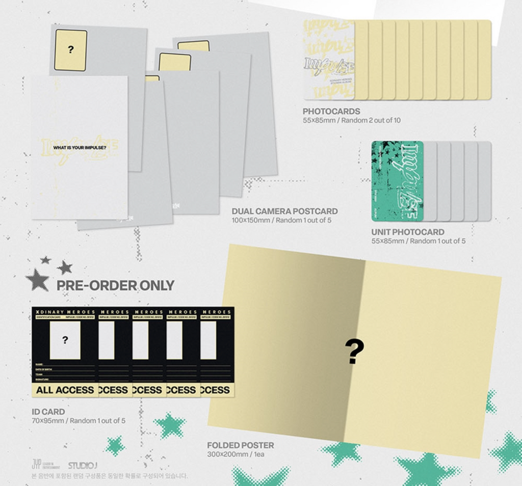 Xdinary-Heroes – 9th Mini Album [IMPULSE] (BACKSTAGE Ver. / Band of Outsiders Ver.) (Random)