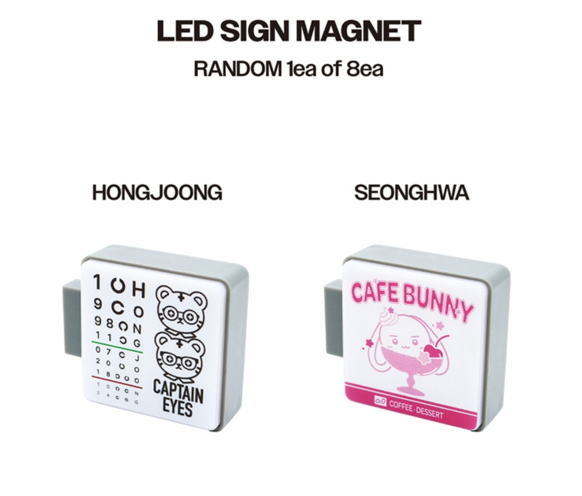LED SIGN MAGNET ATEEZ 8TH ANNIVERSARY EXHIBITION Blue Drift MD
