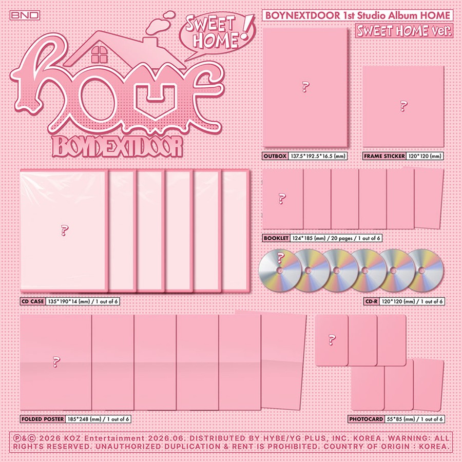 BOYNEXTDOOR – 1st Studio Album [HOME] (SWEET HOME ver.)