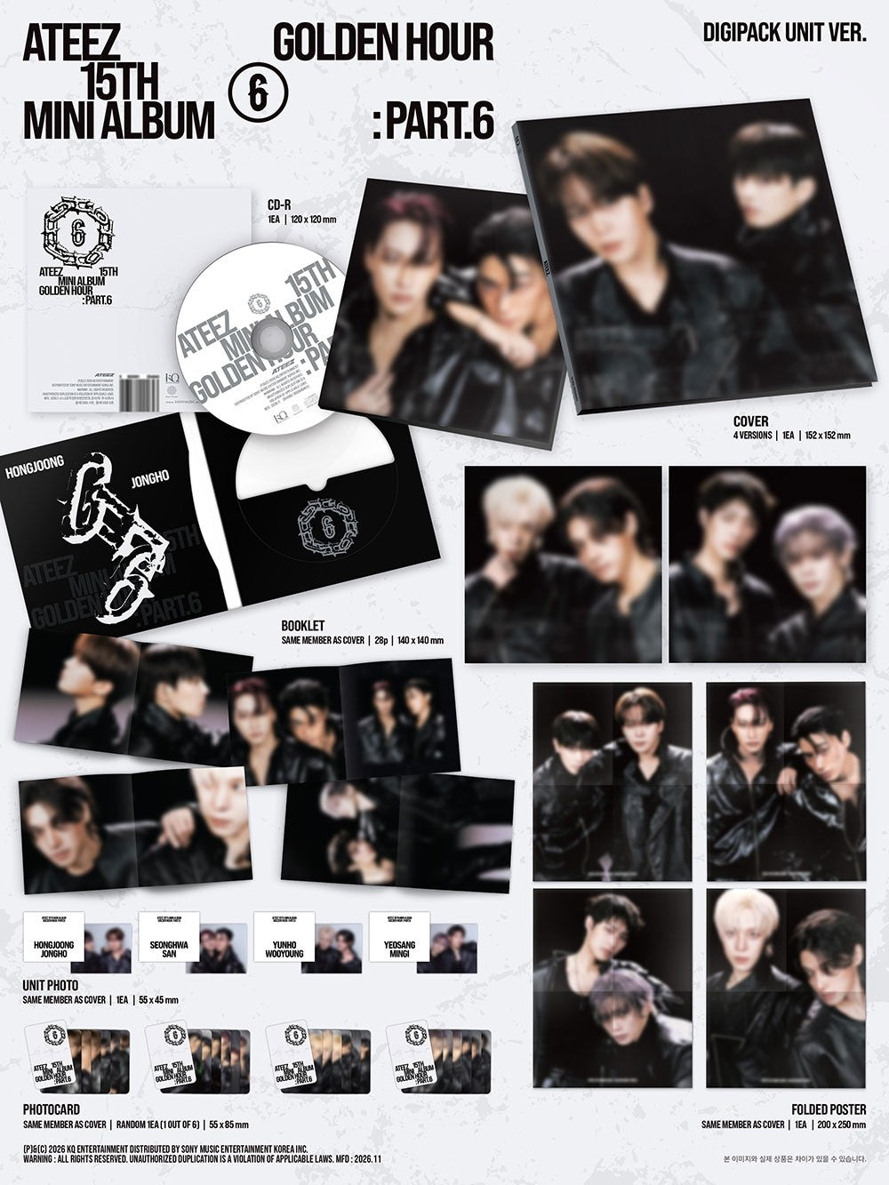 ATEEZ - GOLDEN HOUR : PART.6 (DIGIPACK UNIT VER.)