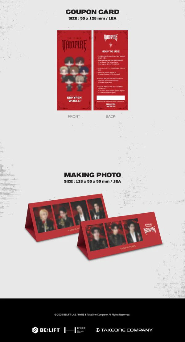 ENHYPEN - WORLD COUPON CARD COLLECTION VAMPIRE Ves. BASE