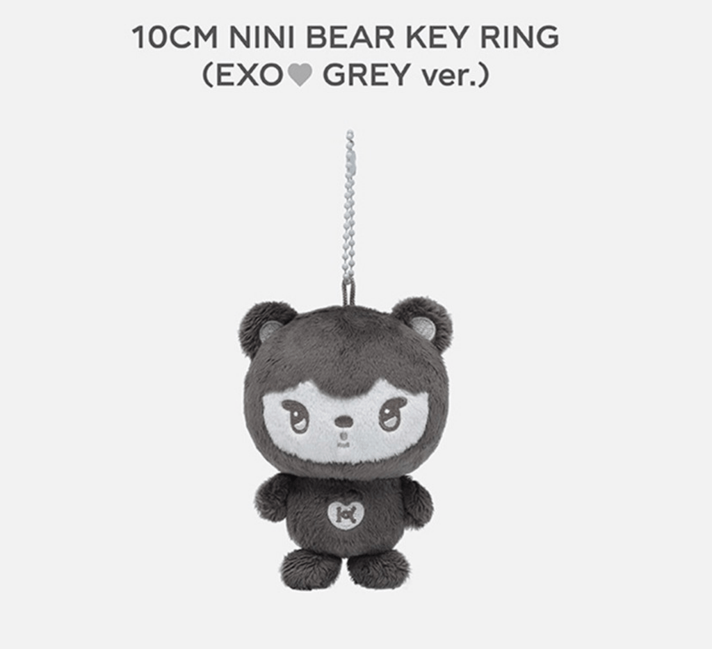 KAI KAION MD 10CM NINI BEAR KEY RING (EXO ♥ GREY ver.) - Neko Pop