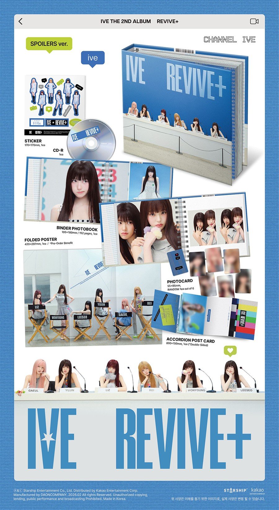 IVE – THE 2ND ALBUM [REVIVE+] (SPOILERS ver.) - Neko Pop