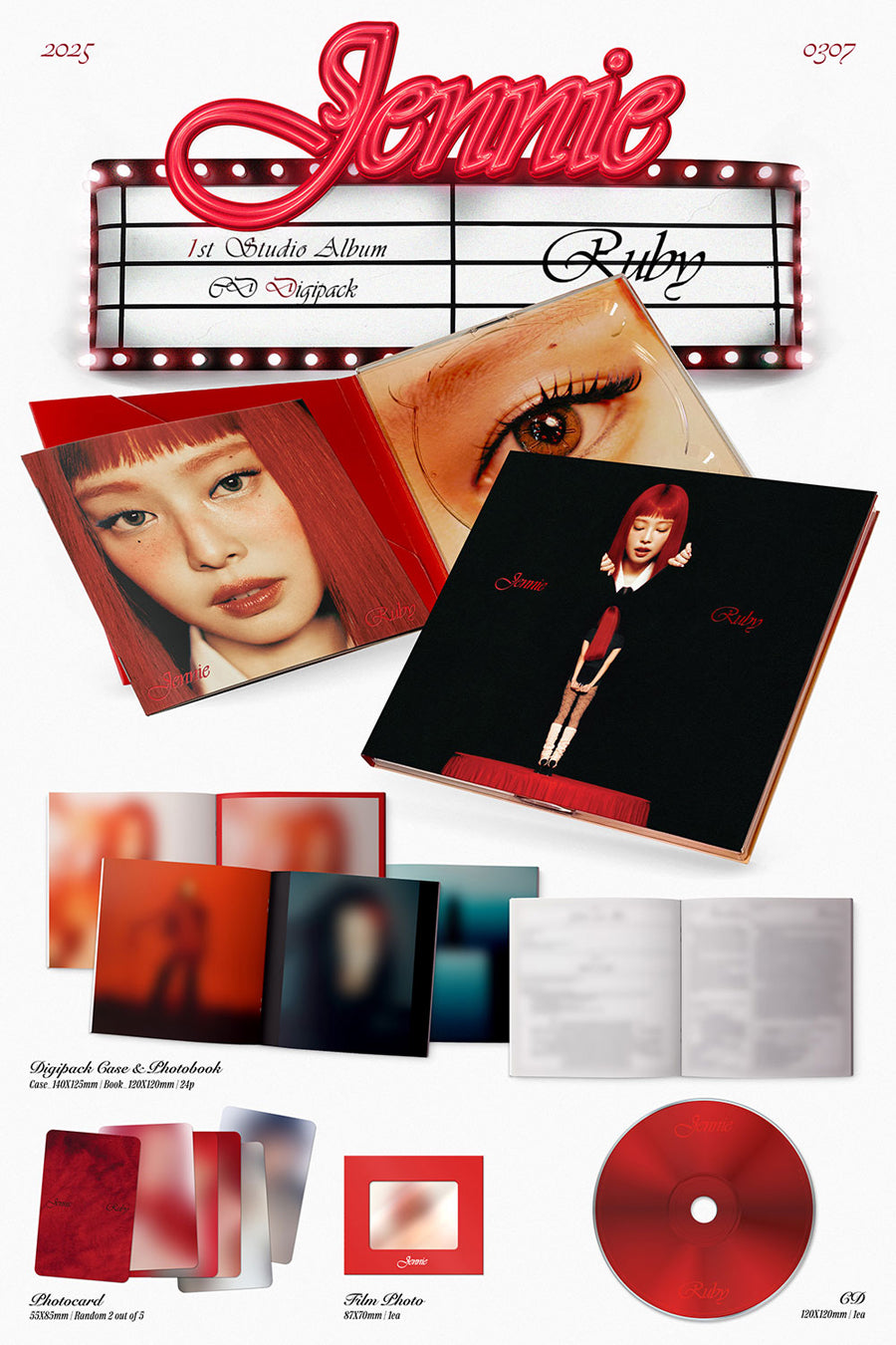 BLACKPINK JENNIE – The 1st Studio Album [Ruby] Digipack