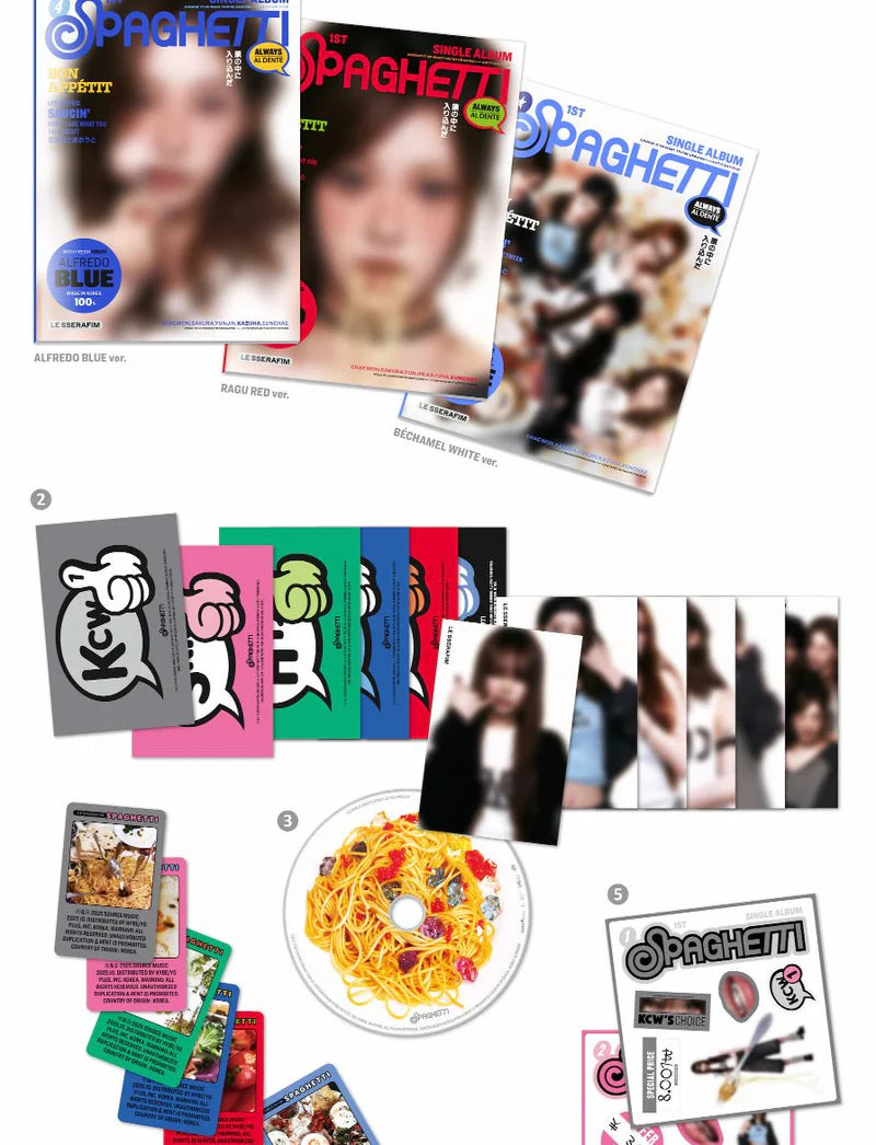 LE SSERAFIM – 1st Single Album [SPAGHETTI] (COMPACT ver.) - Random