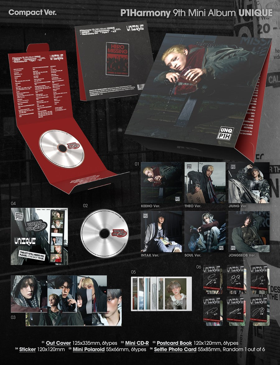 P1Harmony – 9th Mini Album [UNIQUE] (Compact Ver.) - Random