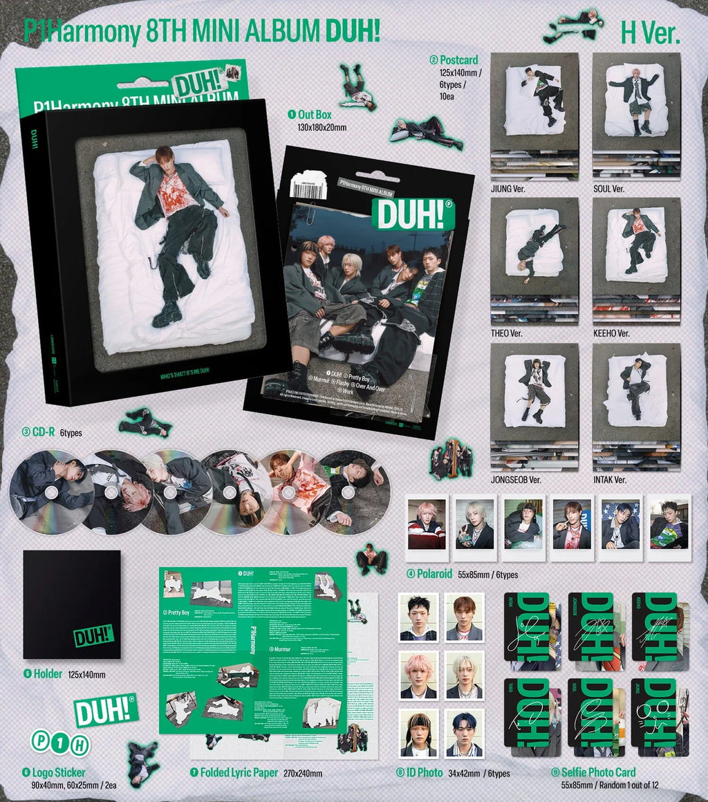 P1Harmony – 8th Mini Album [DUH!] (Compact/H Ver.)