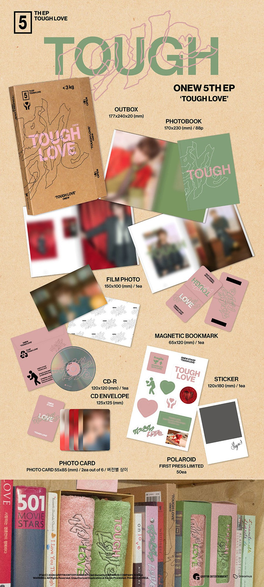 SHINee ONEW – 5th Mini Album [TOUGH LOVE] (BOOK Ver.)