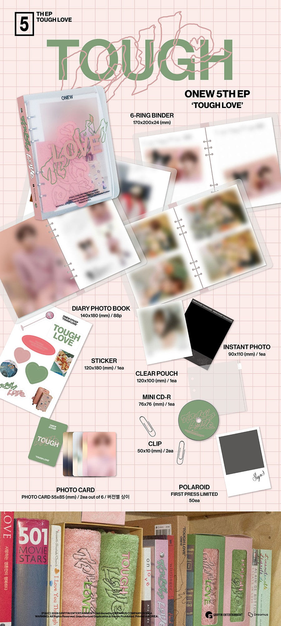 SHINee ONEW – 5th Mini Album [TOUGH LOVE] (NOTE Ver.)